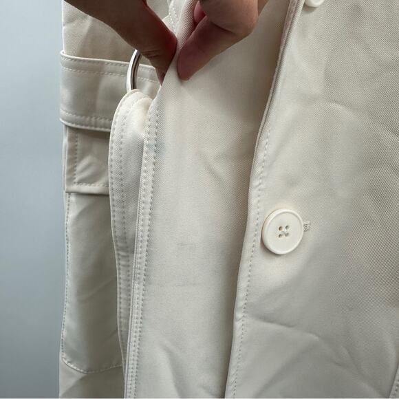 RTR Marina Moscone Collective Cream Long Wrap Vest Coat Sz M - Picture 13 of 16